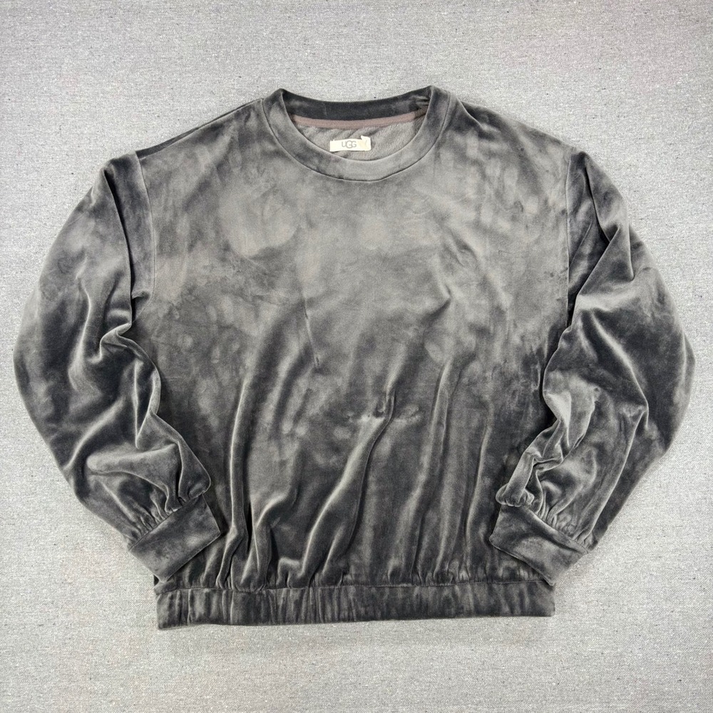 UGG Shanara Gray Velour Long Sleeve Crewneck Women's‎  Medium